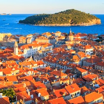 Dubrovnik with view of Lokrum Island